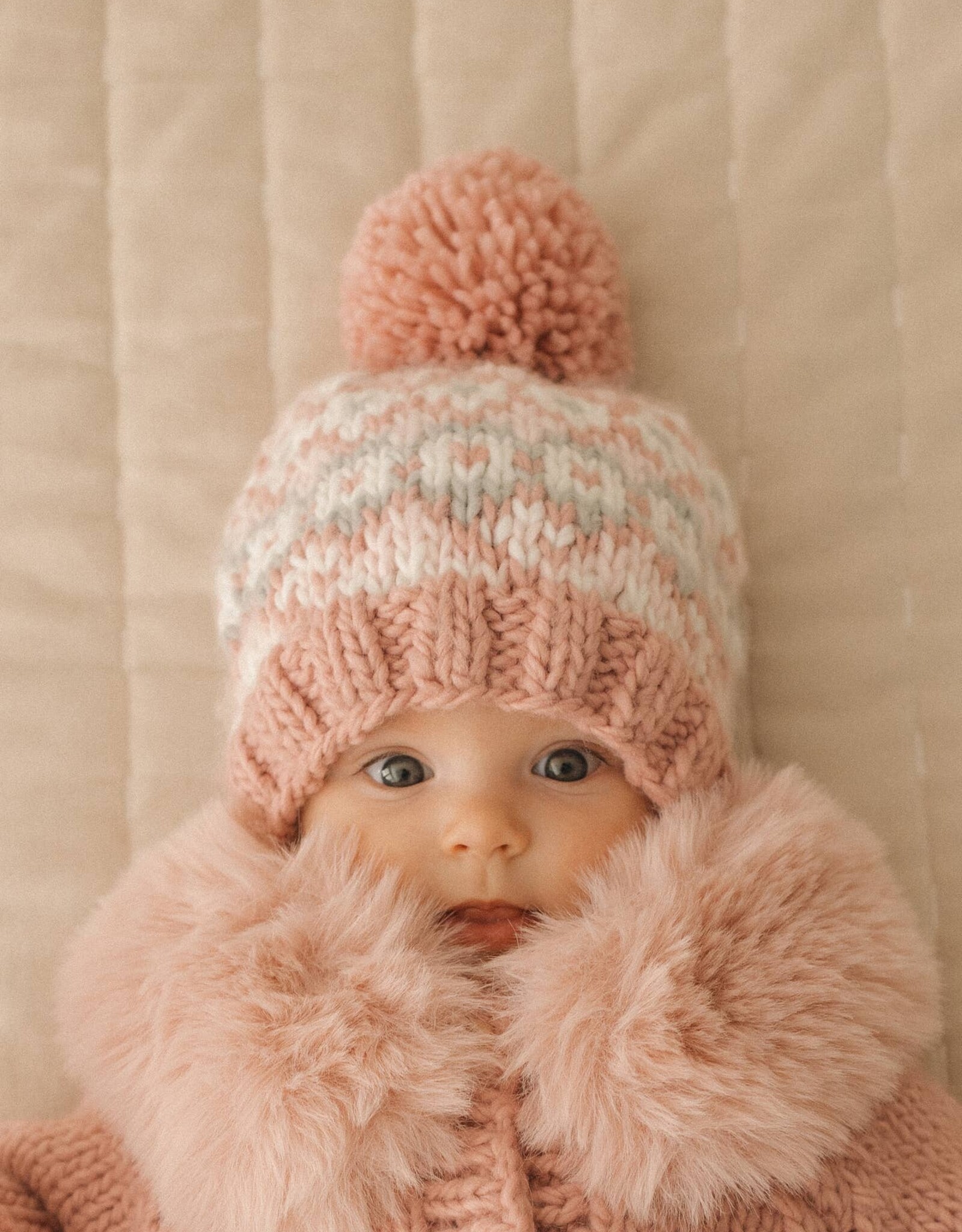 Huggalugs Huggalugs Fairisle Rosy Beanie