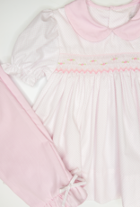 Petit Ami 3-4367 Pink Dot Smocked Pant Set