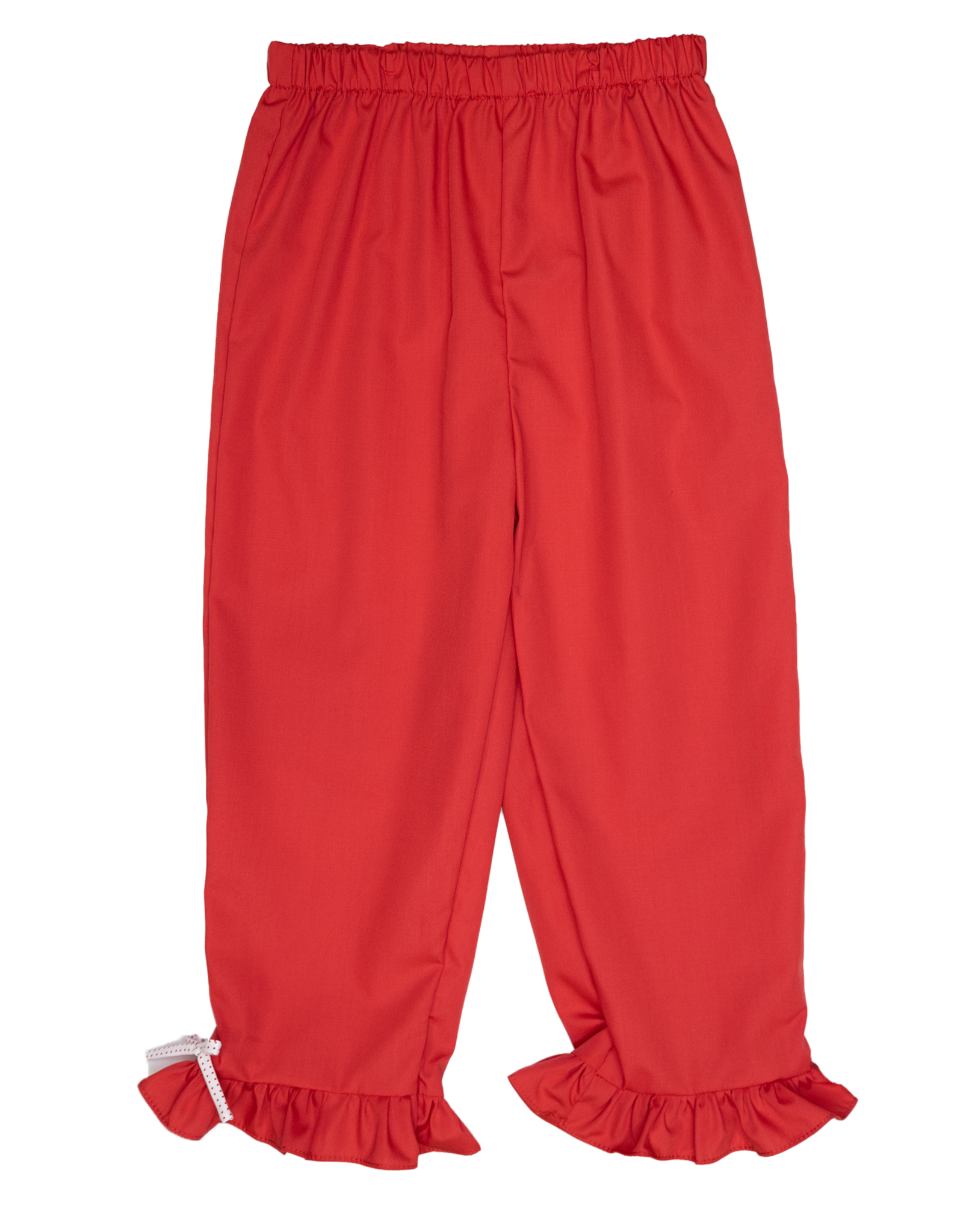 Petit Ami 4372 Red Smocked bow Pant Set