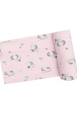 Angel Dear ADF24 Swaddle Blanket gray Elephants Pink