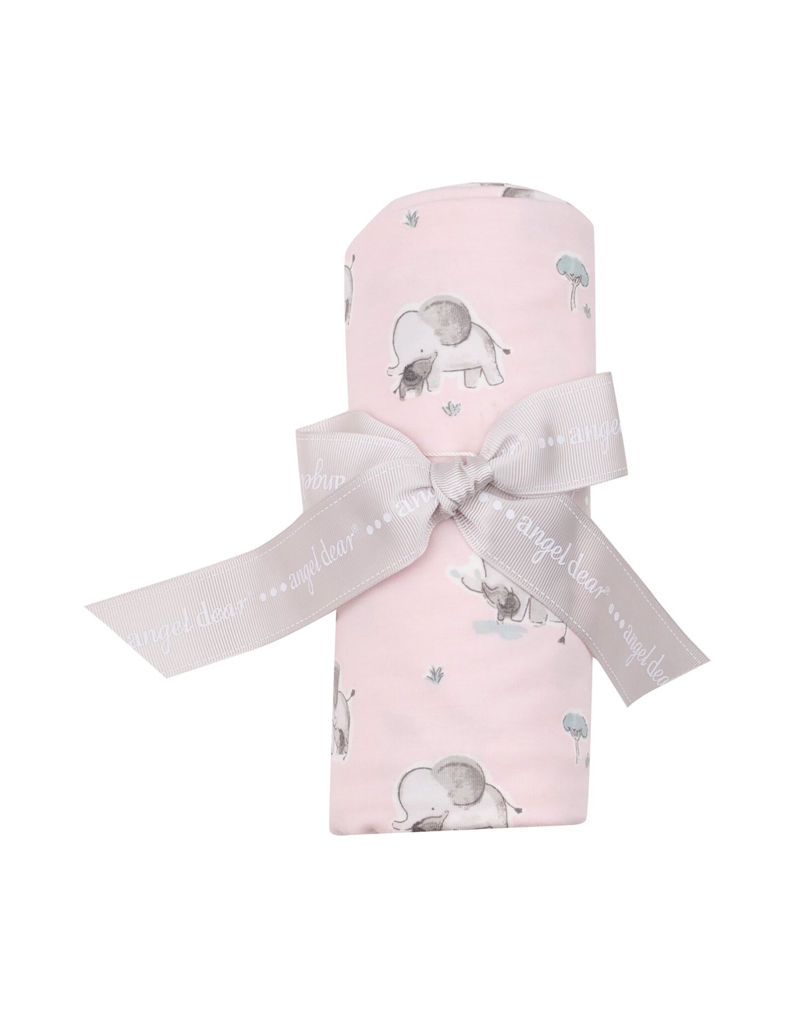 Angel Dear ADF24 Swaddle Blanket gray Elephants Pink