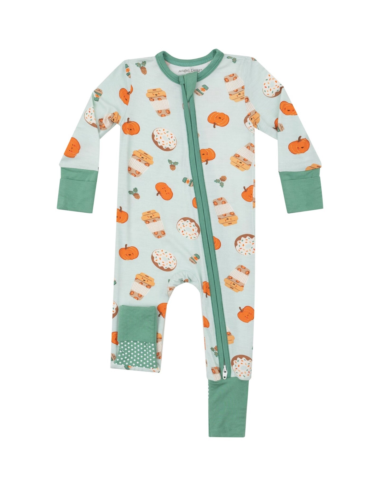 Angel Dear ADF24 2 Way Zipper Romper Pumpkin Spice Latte