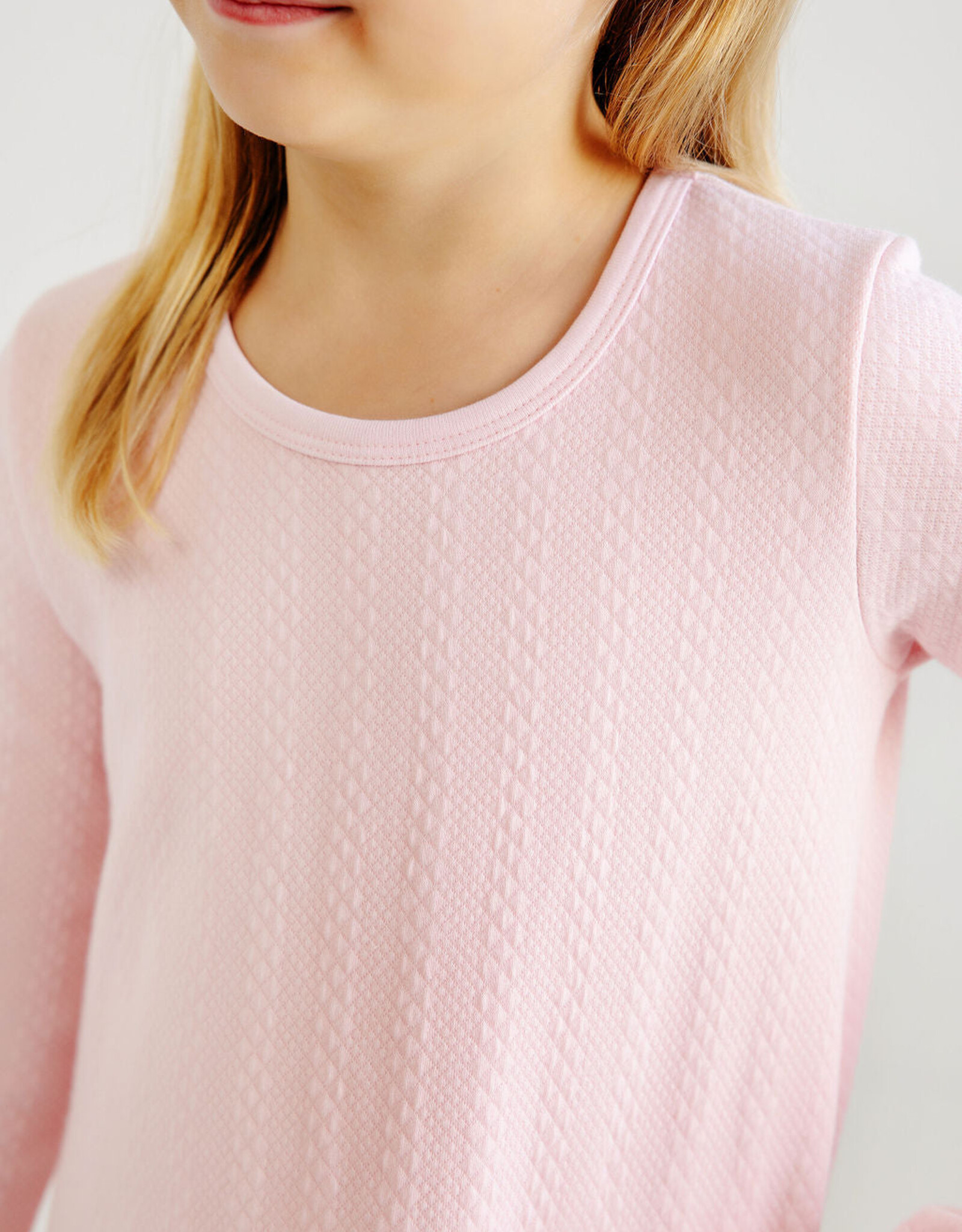 TBBC LS Polly Play Dress Quilted Palm Beach Pink
