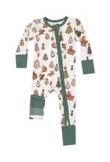 Angel Dear ADF24 2 Way Zipper Romper Gingerbread Sleigh Ride