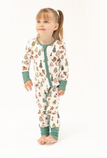 Angel Dear ADF24 2 Way Zipper Romper Gingerbread Sleigh Ride