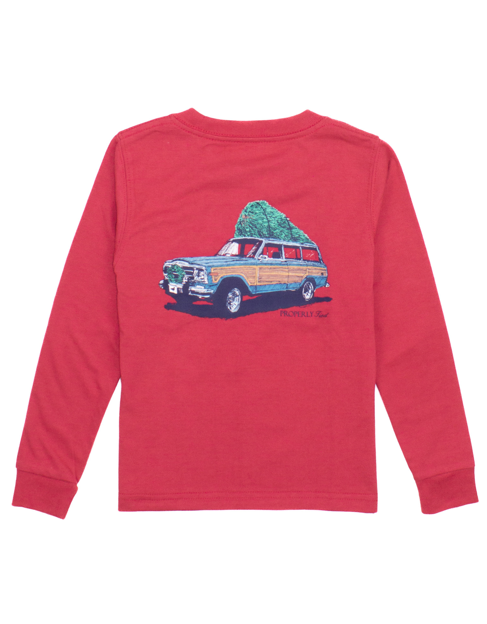 Properly Tied PT24 LS Tee Cabernet Holiday Run