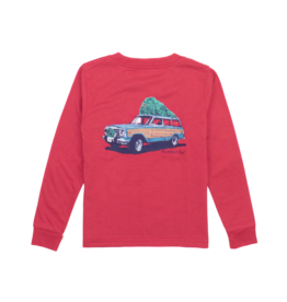 Properly Tied Long Sleeve Tee Cabernet Holiday Run