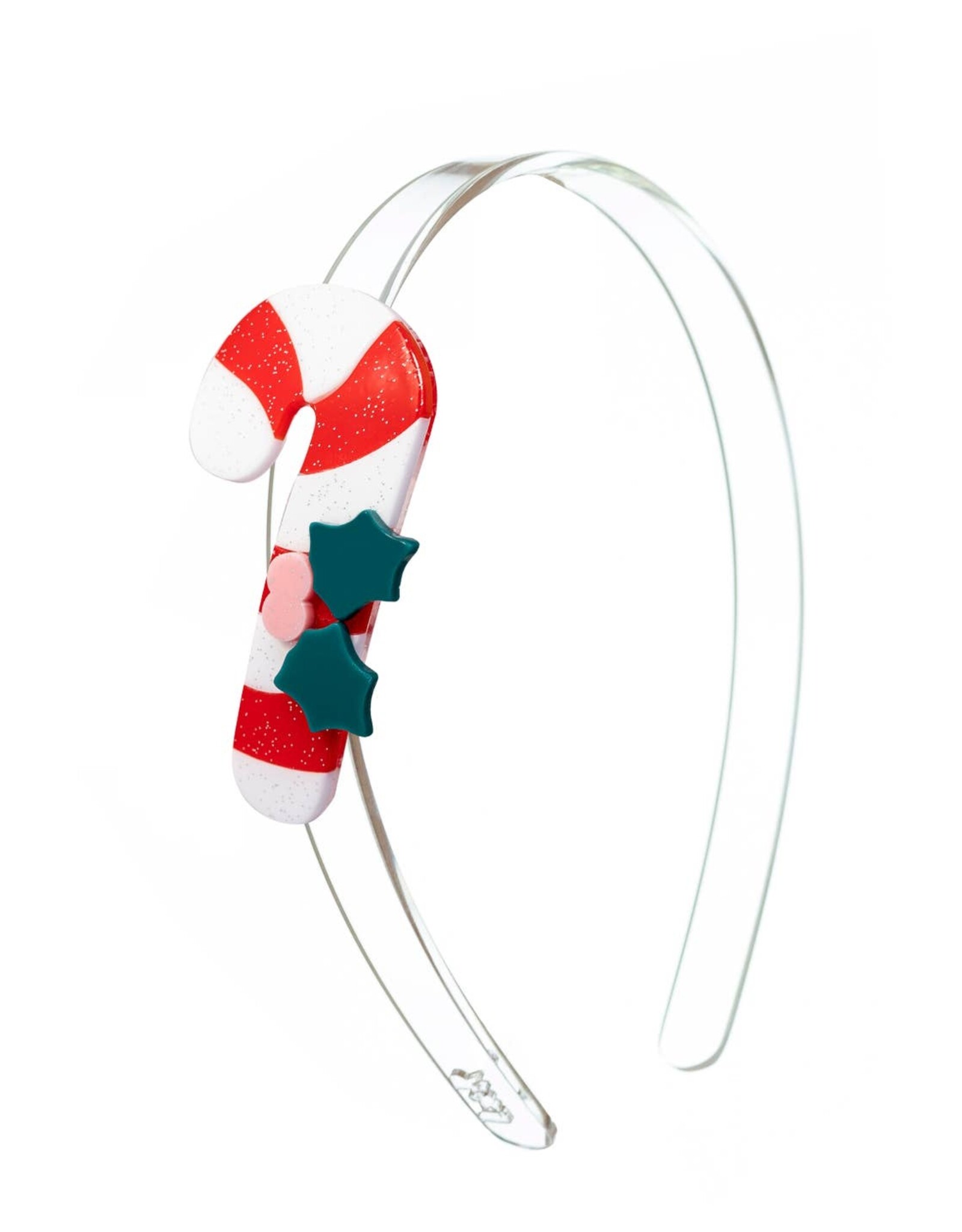 Lilies & Roses LR Headband Candy Cane Red Stripes H246A-7B
