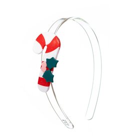 Lilies & Roses Headband Candy Cane Red Stripes