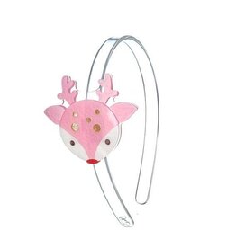 Lilies & Roses Headband Reindeer Pink