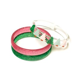 Lilies & Roses Bangle Christmas Tree Glitter