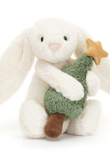 Jellycat Bashful Bunny with Christmas Tree