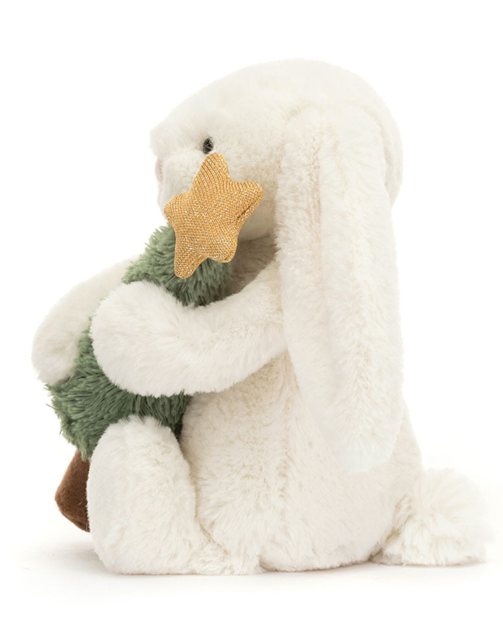 Jellycat Bashful Bunny with Christmas Tree