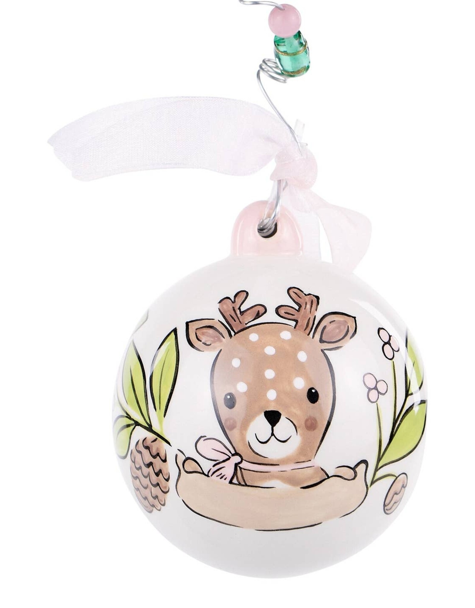 Glory Haus Baby Girl Deer 1st Christmas Ornament