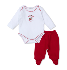 Kissy Kissy Baby's First Christmas Footed Pant Set