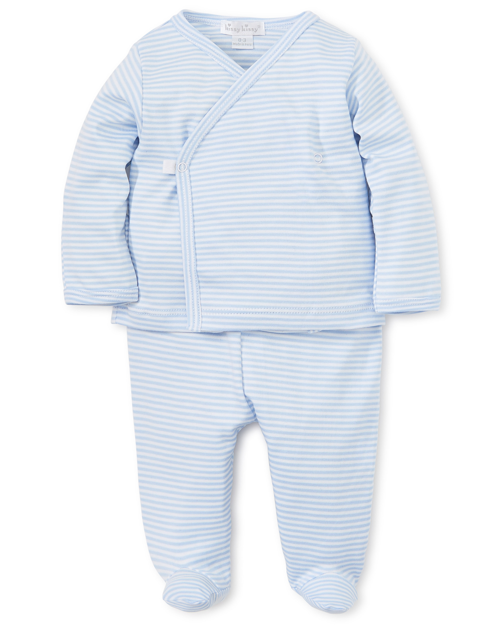 Kissy Kissy 44121 Striped Footed Pant Set Blue