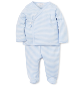 Kissy Kissy Striped Footed Pant Set Blue