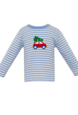 Claire and Charlie 5020P Car/Tree Blue Stripe Shirt