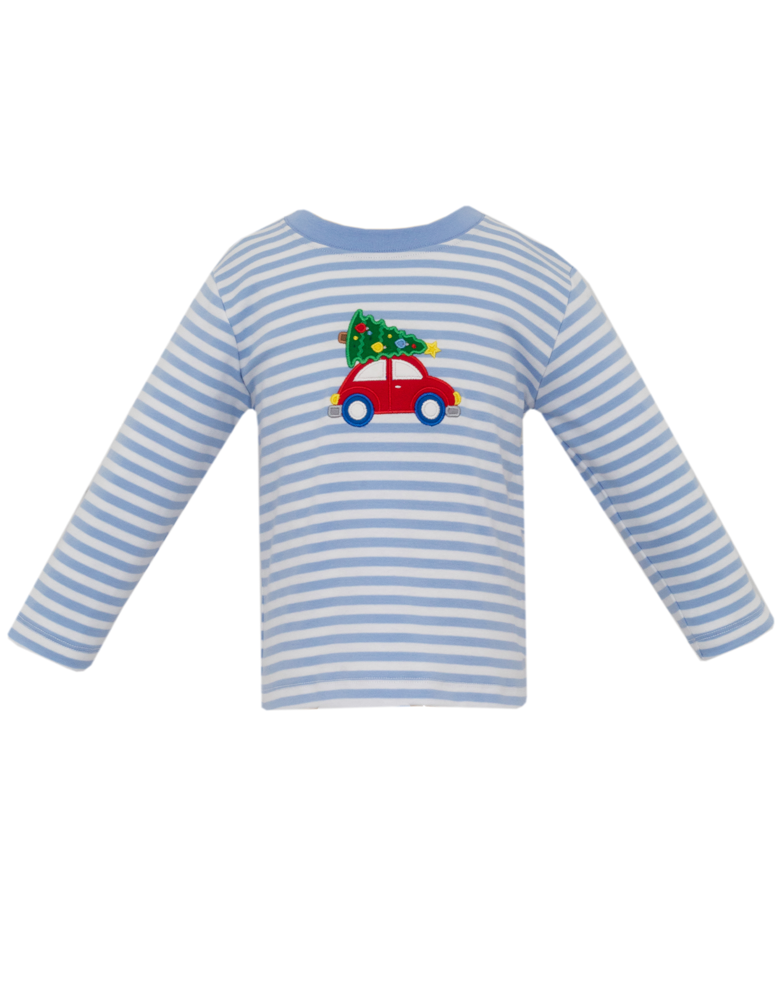 Claire and Charlie 5020P Car/Tree Blue Stripe Shirt
