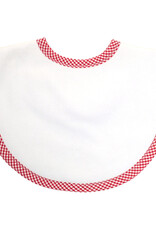 3 Marthas 3M Pique Mono Bib small red check