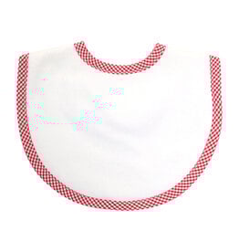 3 Marthas Pique Mono Bib small red check