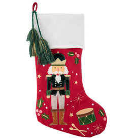 Stephen Joseph Embroidered Christmas Stocking Nutcracker