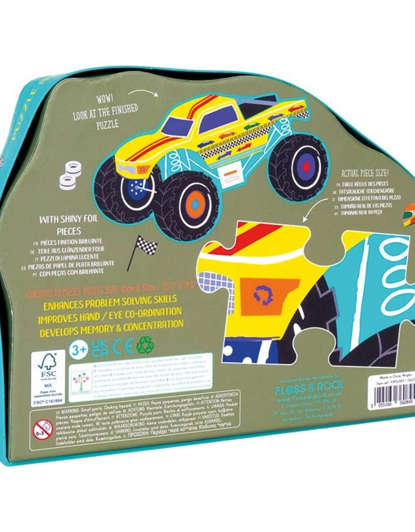 Floss and Rock Cars Monster Truck 20pc Puzzle