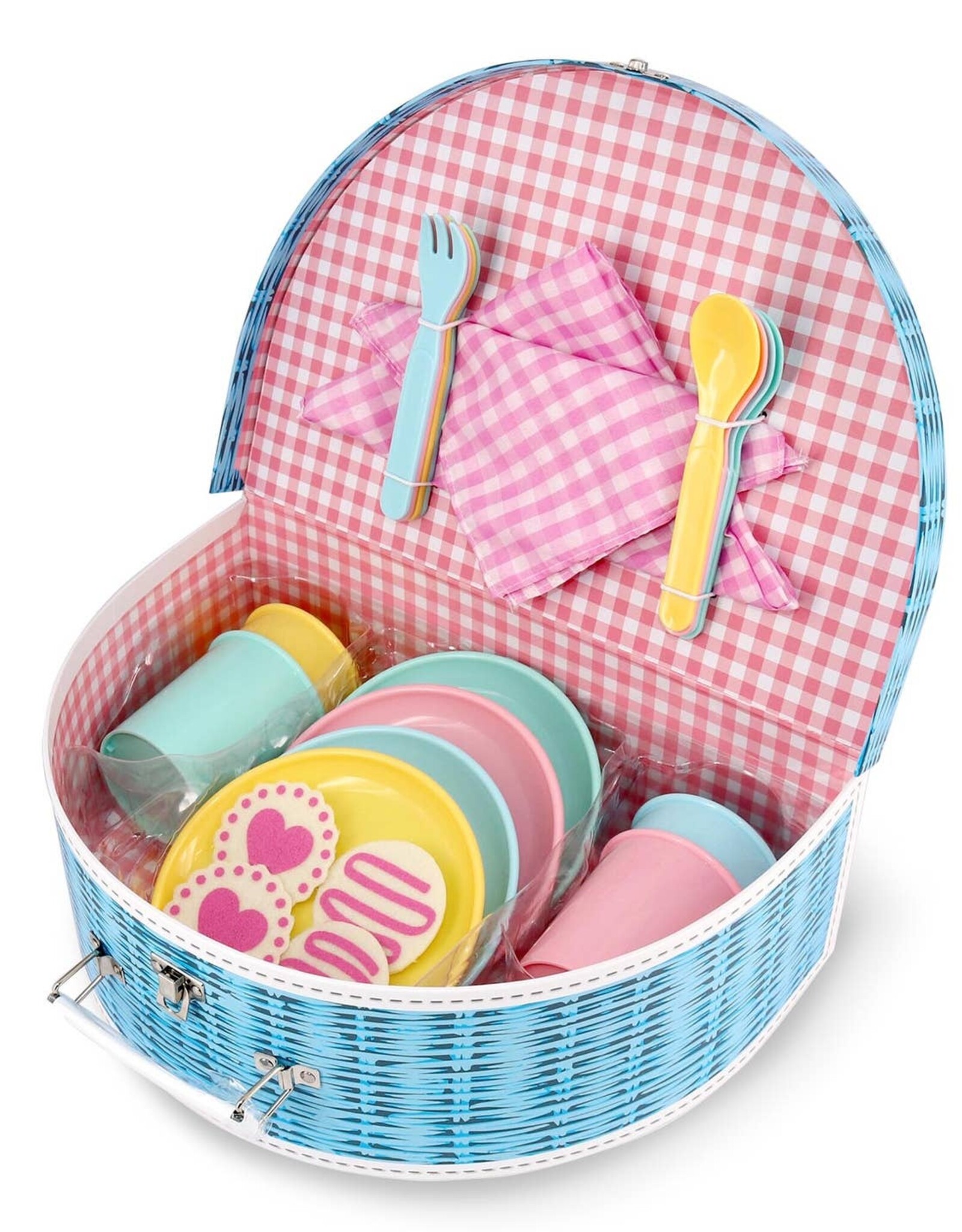 Bright Stripes Deluxe 25pc Picnic Set Pastel