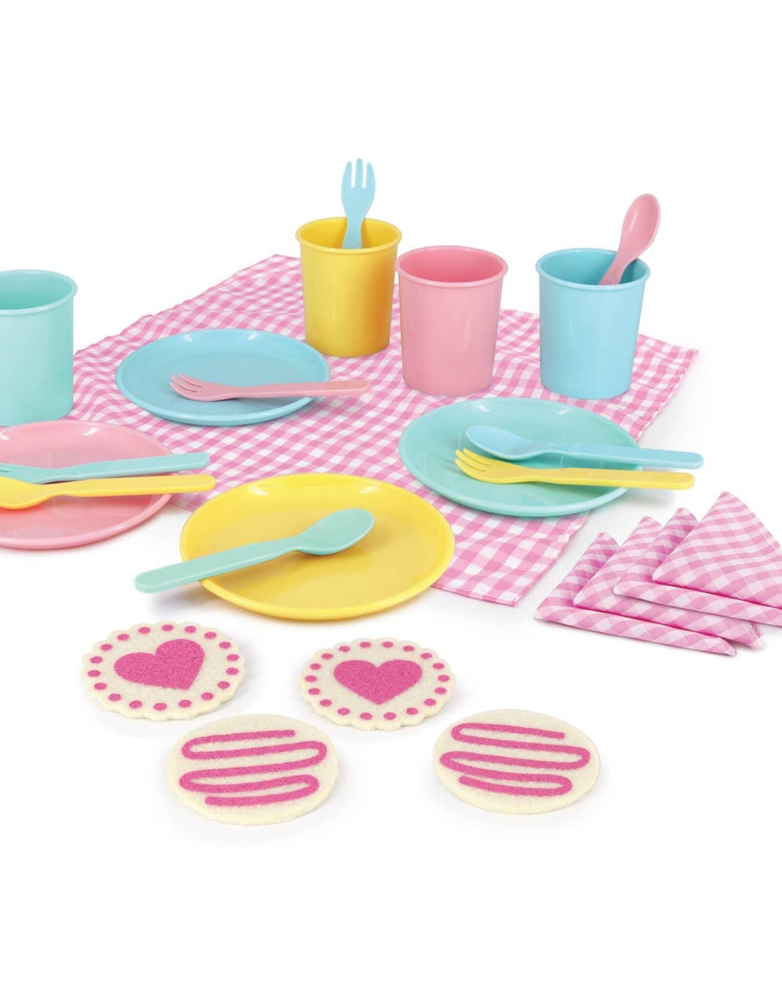Bright Stripes Deluxe 25pc Picnic Set Pastel