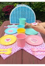 Bright Stripes Deluxe 25pc Picnic Set Pastel