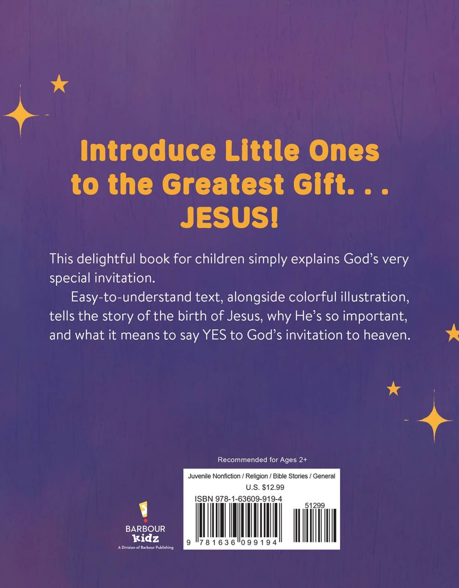 Barbour Publishing A Baby, a Manger, and a Very Special Invitation Book