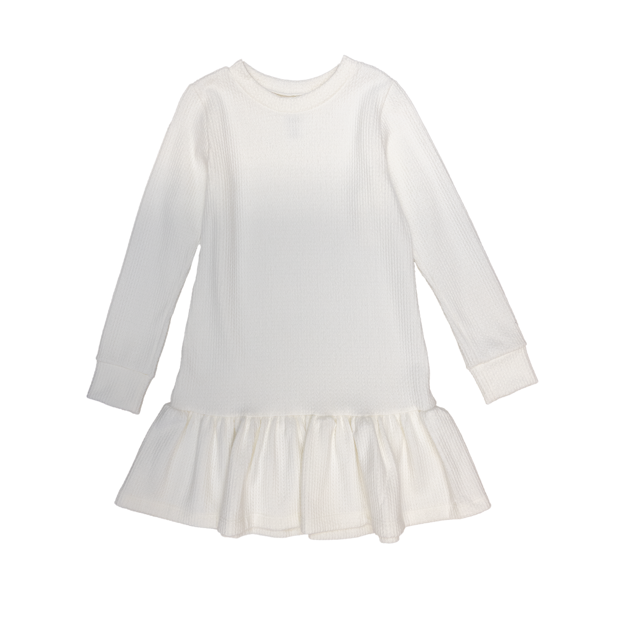 Be Elizabeth Be24 Cream Herringbone DropWaist Dress