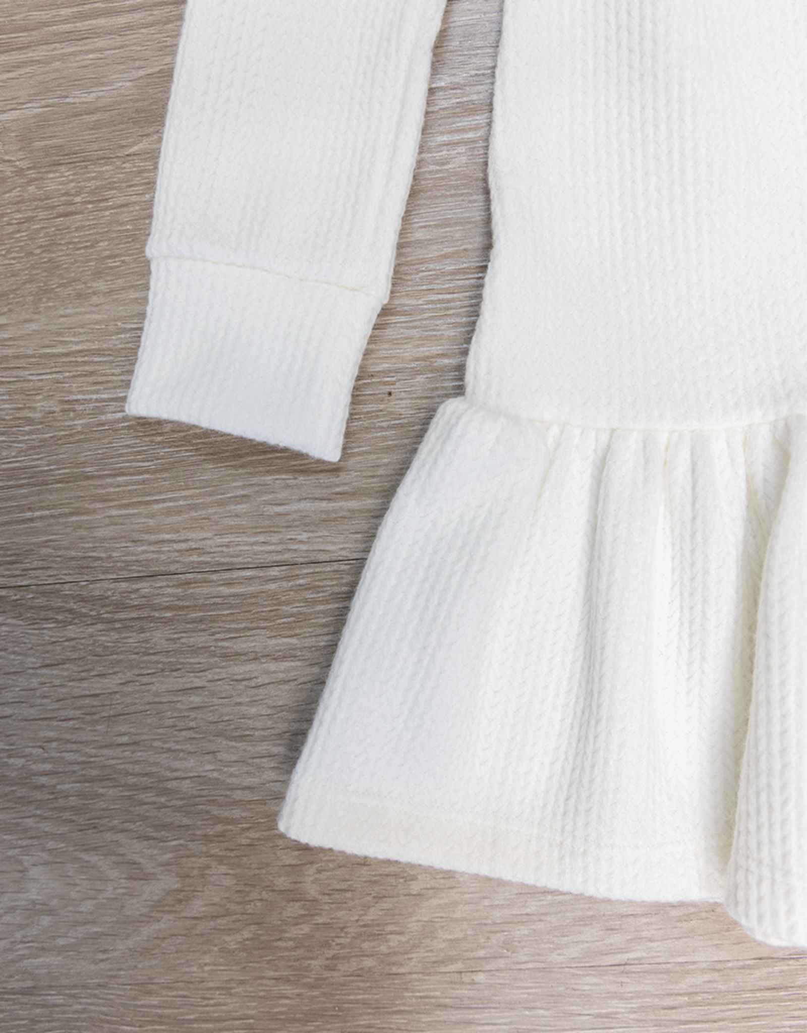 Be Elizabeth BE24 Cream Herringbone Dropwaist Dress
