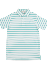 TBBC Prim Proper Polo Turks Teal Stripe