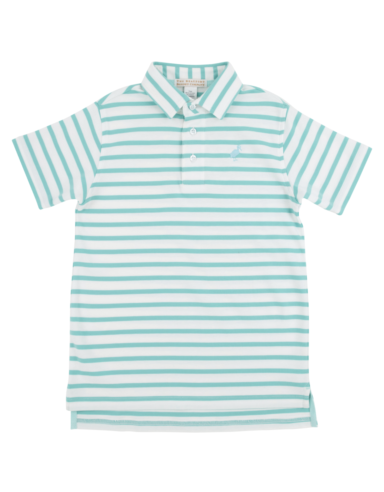 TBBC Prim Proper Polo Turks Teal Stripe