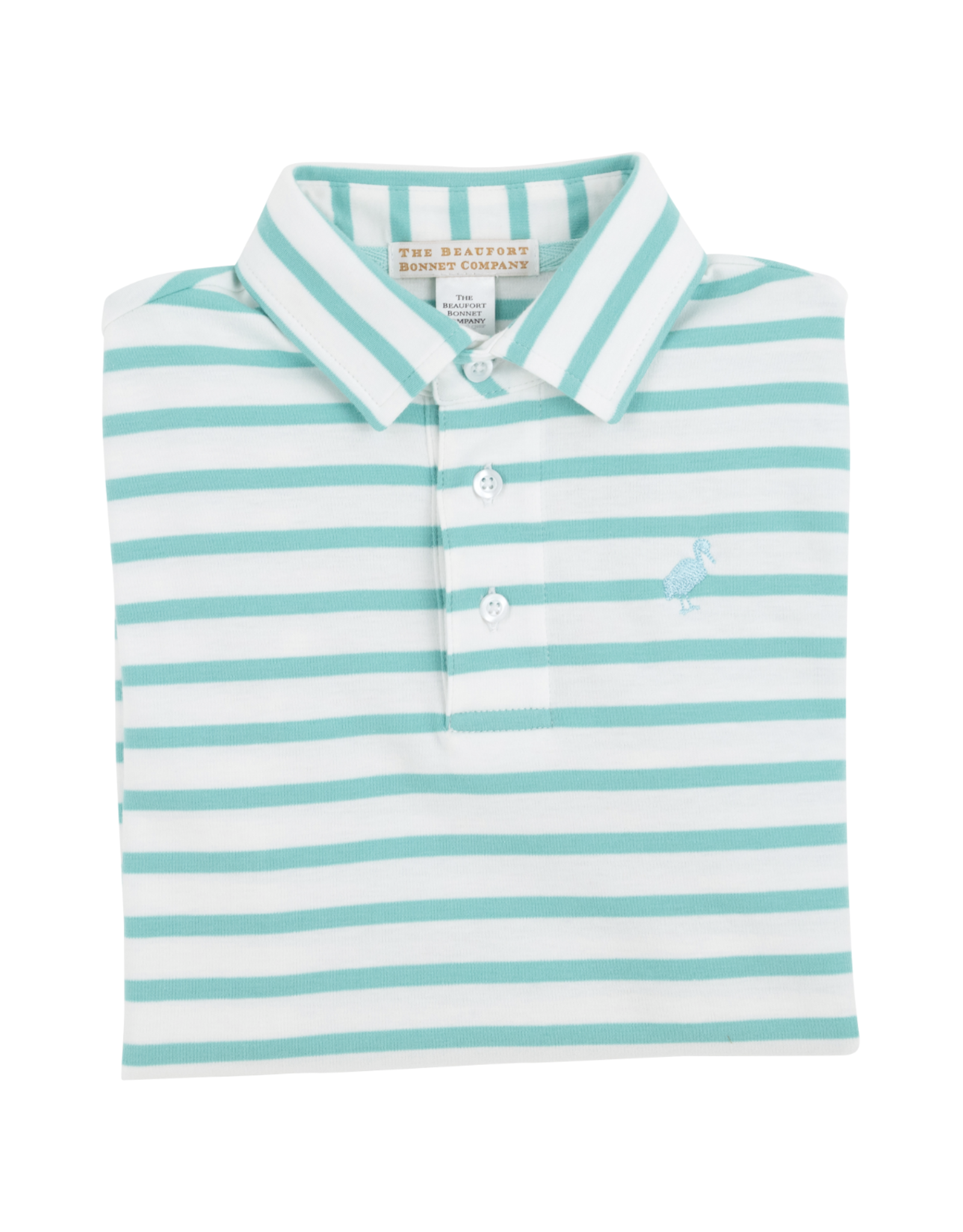 TBBC Prim Proper Polo Turks Teal Stripe