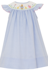 Petit Bebe 120R Peter Rabbit Blue Gingham Smocked Angel Wing Dress