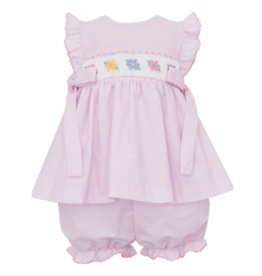 Petit Bebe (Size 4T) Flowers Pink Stripe Bloomer Set