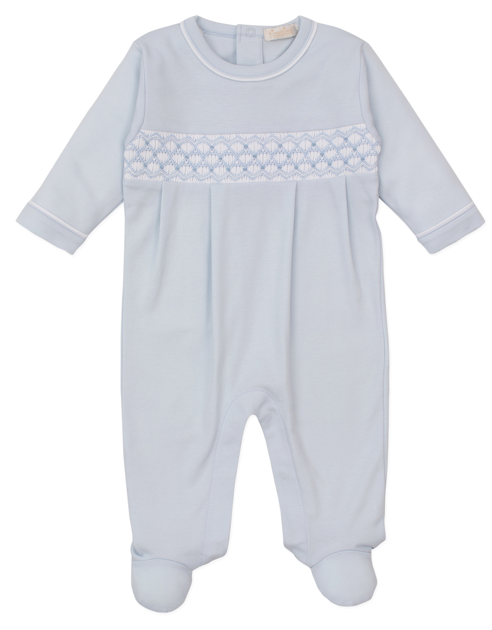 Kissy Kissy CLB25 Smocked Footie Blue