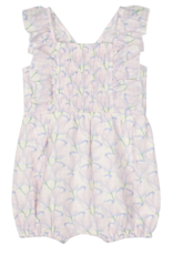 Mabel and Honey 7193 Lily Romper Purple Floral