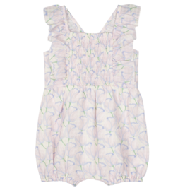 Mabel and Honey Lily Romper Purple Floral