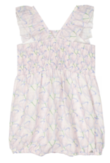 Mabel and Honey 7193 Lily Romper Purple Floral