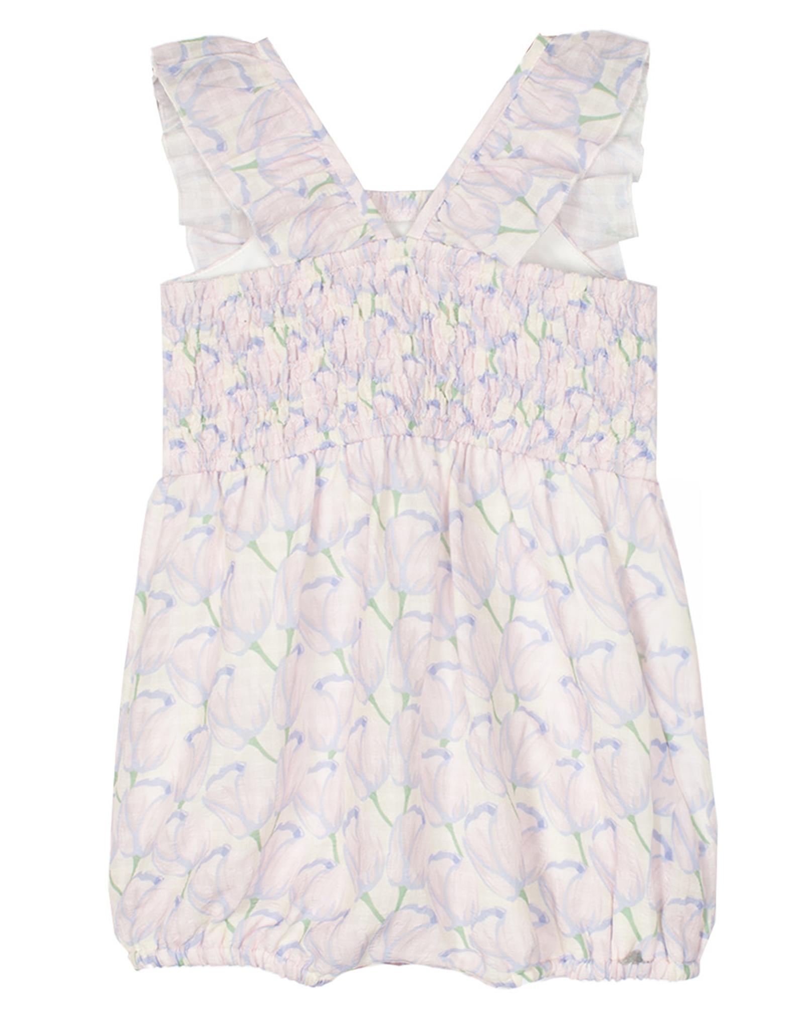 Mabel and Honey 7193 Lily Romper Purple Floral