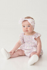 Mabel and Honey 7193 Lily Romper Purple Floral