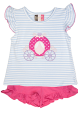 Banana Split 391 Carriage Applique Short Set