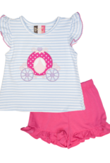 Banana Split 391 Carriage Applique Short Set