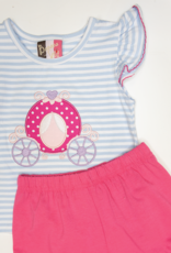 Banana Split 391 Carriage Applique Short Set