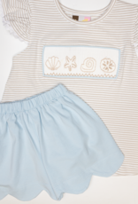 Banana Split 228 Smocked Seashell Short Set