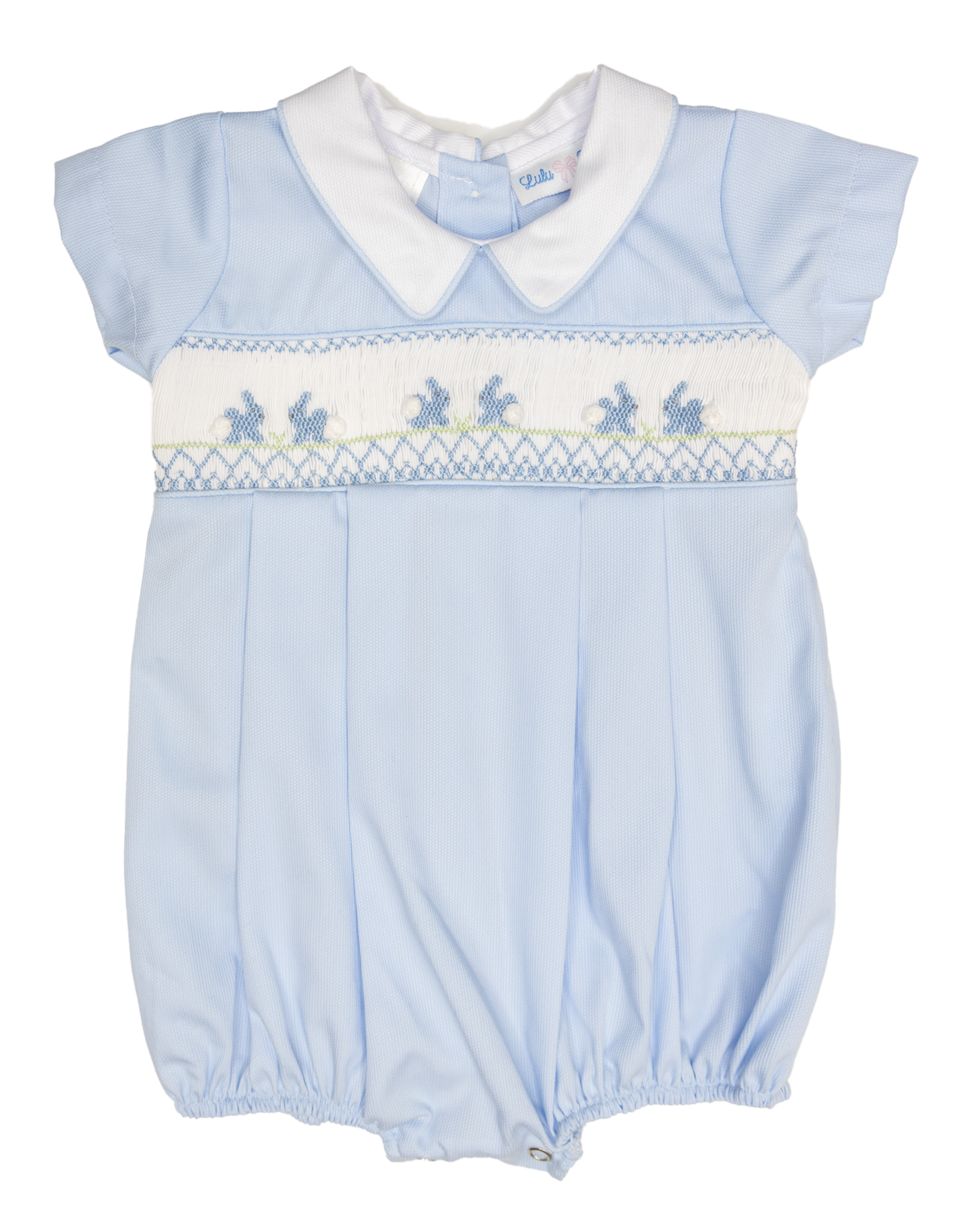 Lulu Bebe LBS25 Blake Smocked Bunny Bubble