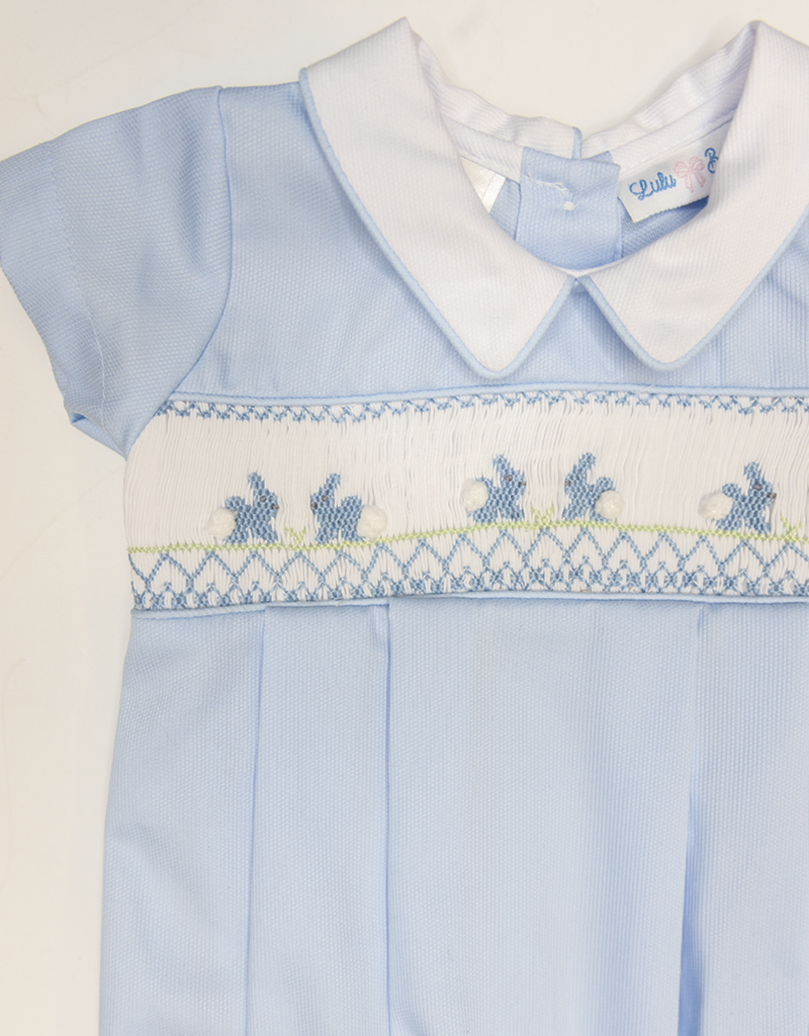 Lulu Bebe LBS25 Blake Smocked Bunny Bubble